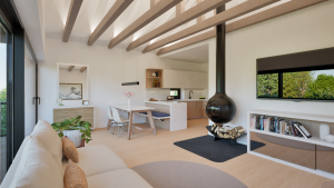 Living RInterior visualization of Cabin / PJSoom + Dinning room