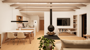 Interior visualization of Cabin / PJS